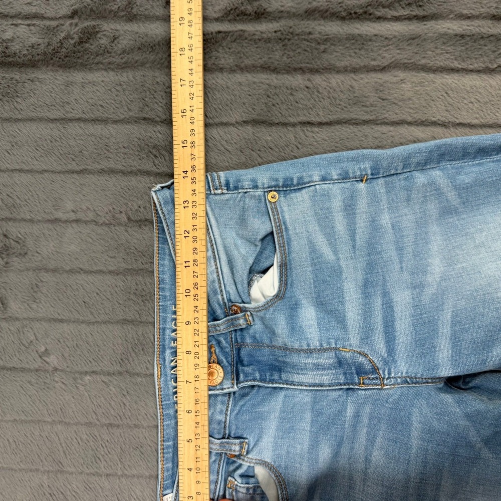 American Eagle Super Stretch Skinny Jeans Womens 6 Regular Light Wash Denim - Picture 3 of 10